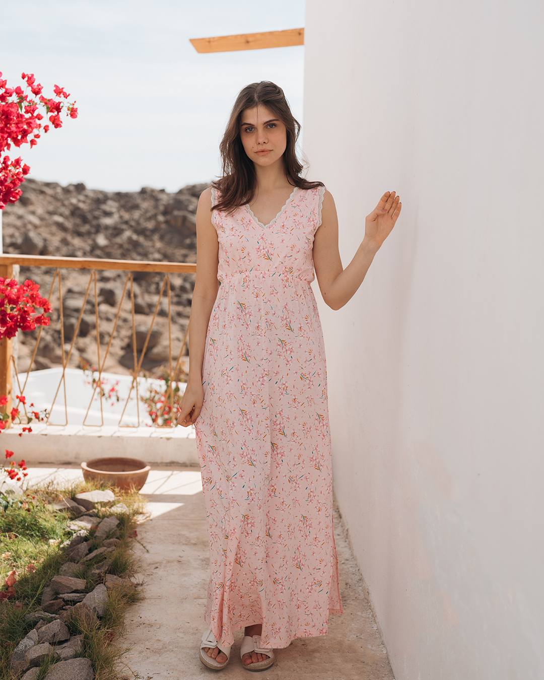 Women's long modal printed night shirt