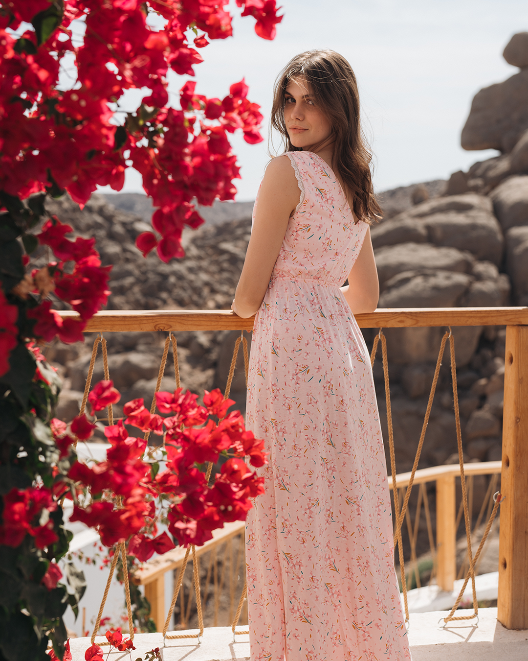 Women's long modal printed night shirt