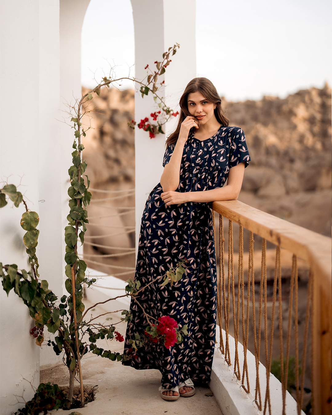 جلابيه حريمي براسولا مطبوع