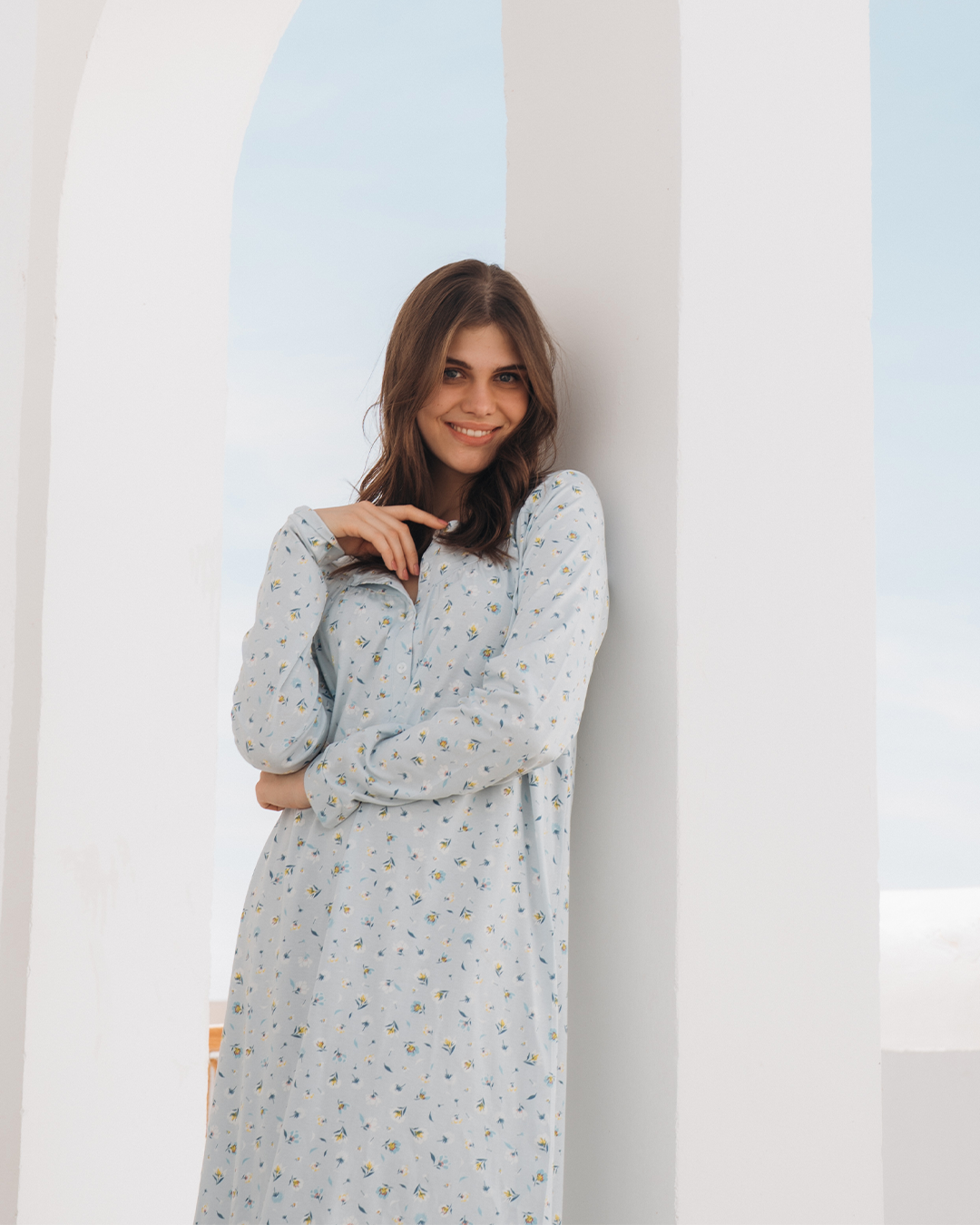 Jalabiya for women, Brassula, printed with flowers