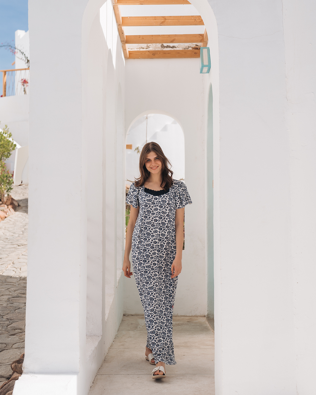 Women's viscose printed galabia