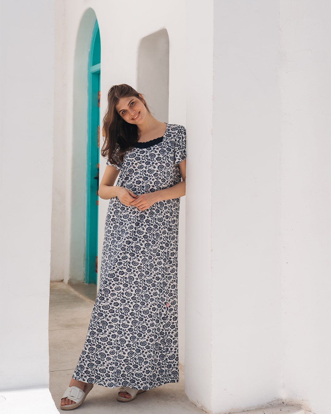 Women's viscose printed galabia