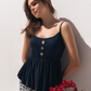 Women's pajamas with printed pentacore buttons