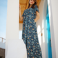 Women's viscose galabia with floral print