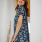 Women's viscose galabia with floral print