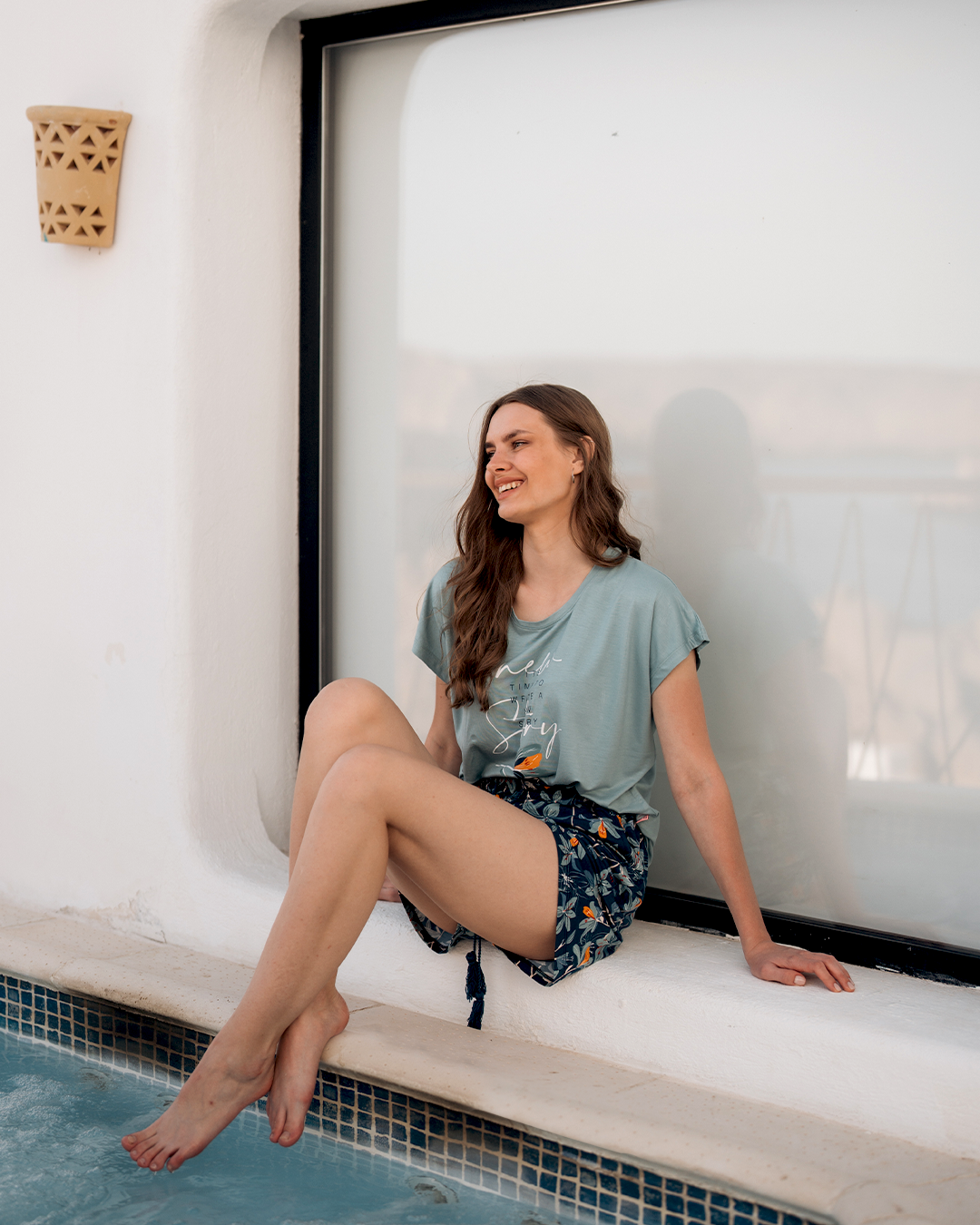 Women's pajama shorts with print