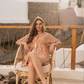فستان حريمي مطبوع فسكوز ريون