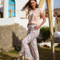 Wild Flowers women's pajamas with printed viscose pants