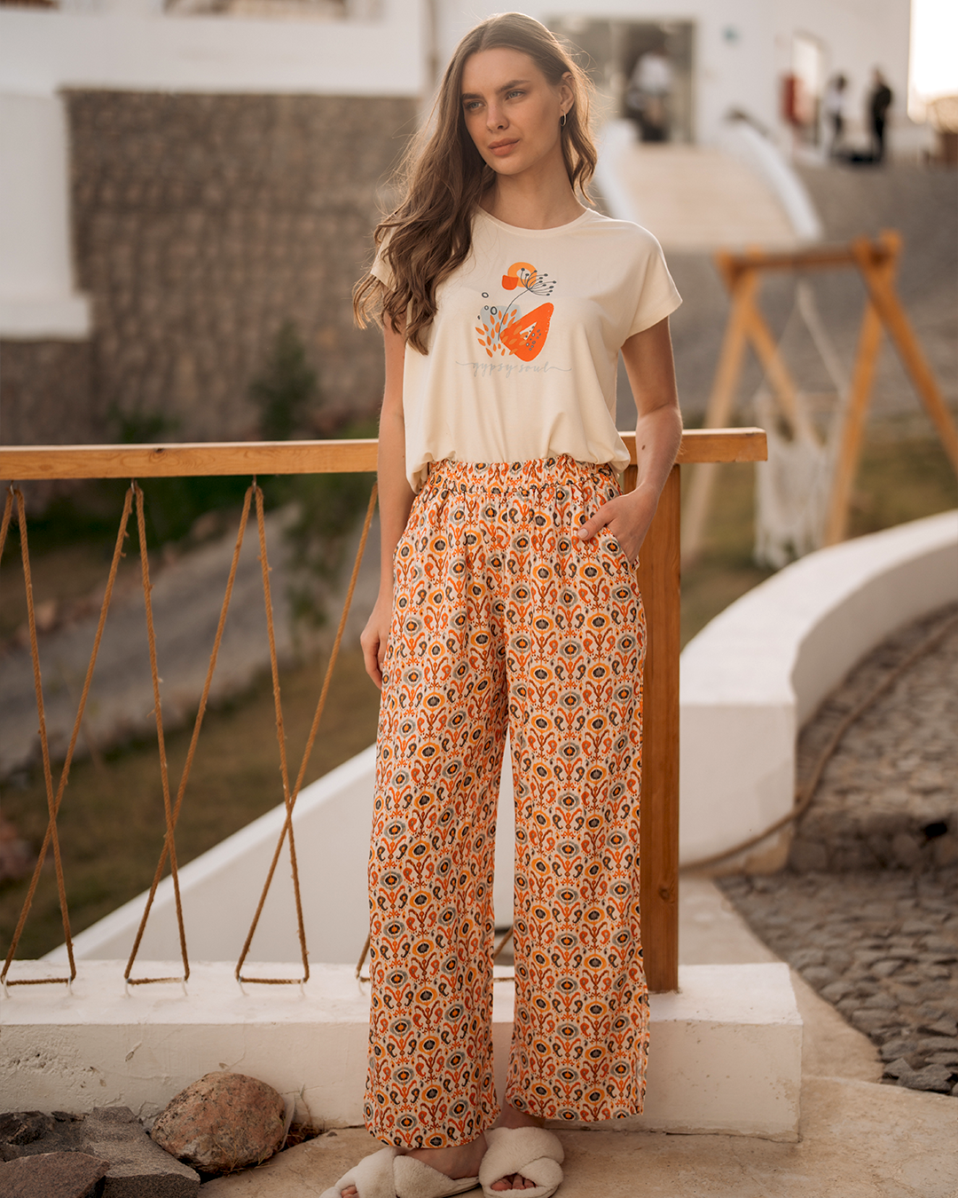 Gypsy Soul Women's Pajama Pants Printed Viscose