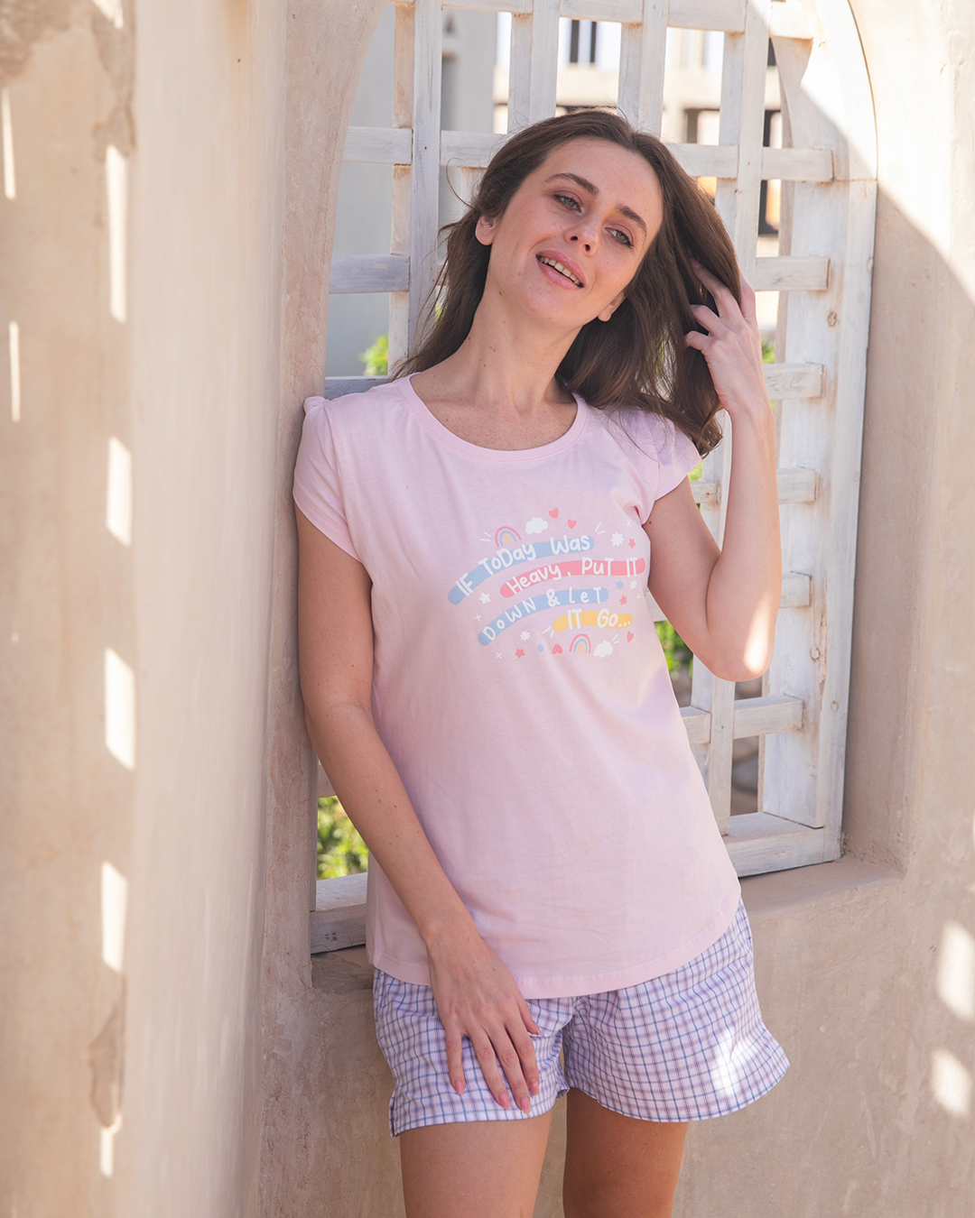 Rainbow بيجاما حريمي شورت فييلا