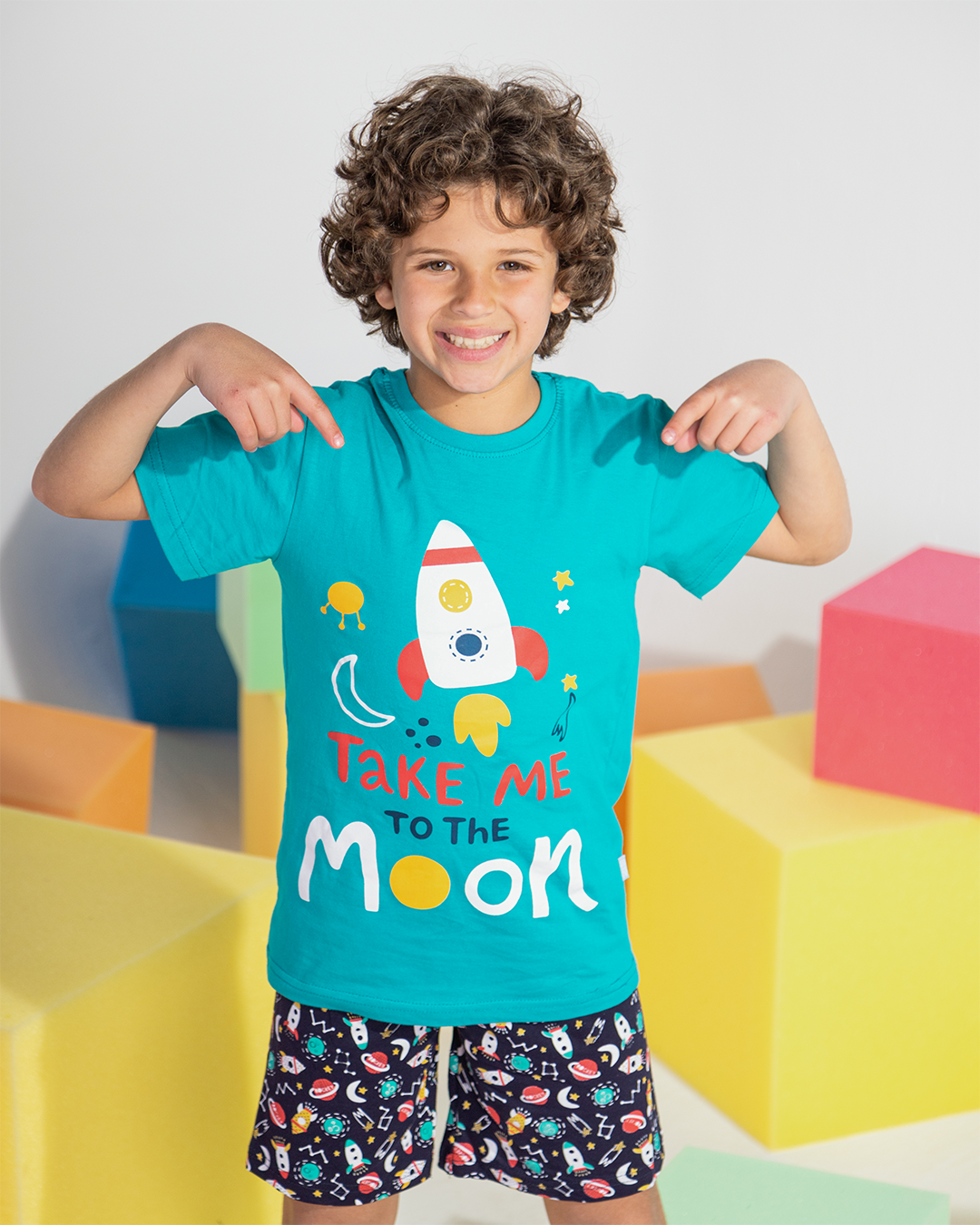 take me to the moon    بيجاما اولادي شورت