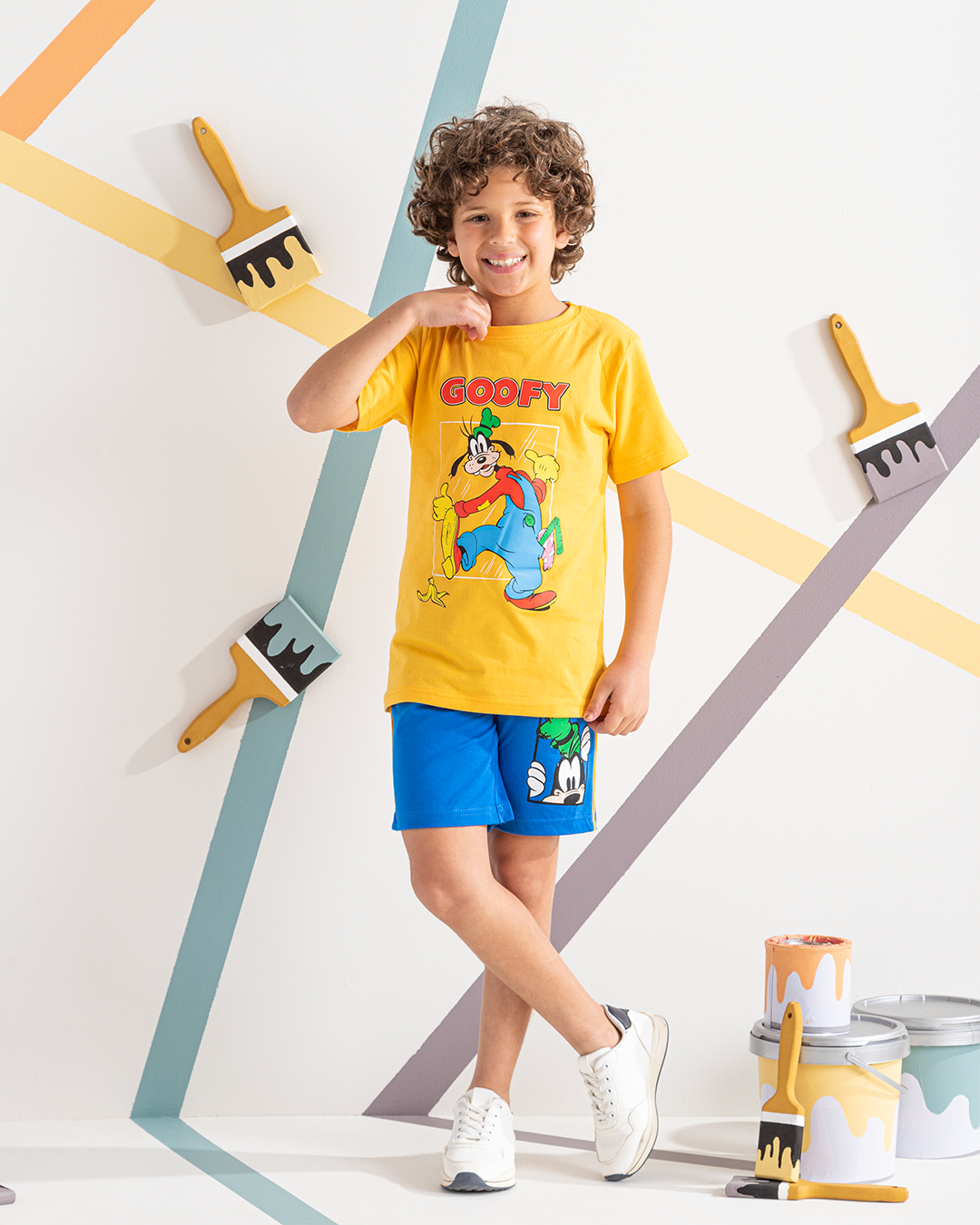Goofy pajama shorts for boys