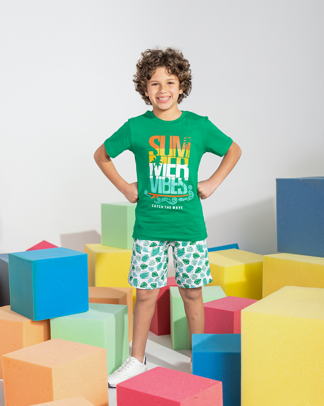 Summer Vibes Boys Summer Melton printed pajamas