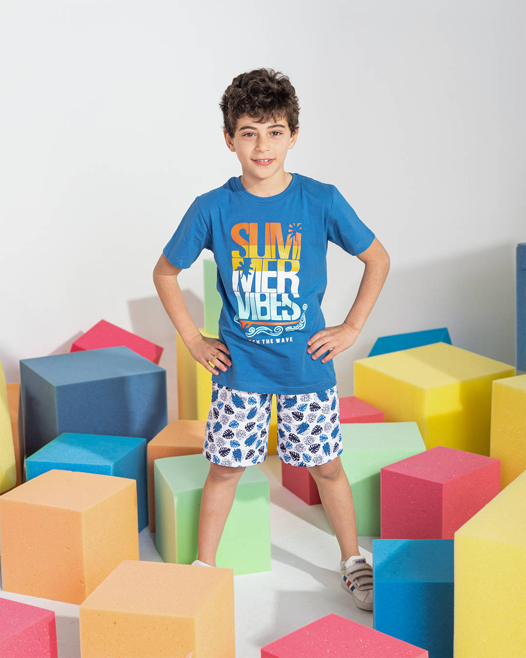 Summer Vibes Boys Summer Melton printed pajamas