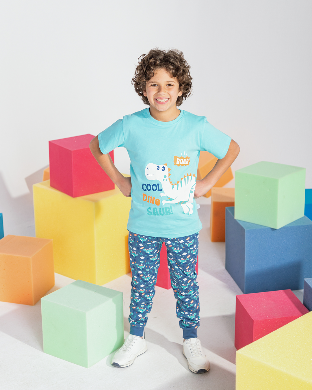 COOl DINO Children's pajamas, boys, dinosaur print pants