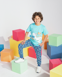 COOl DINO Children's pajamas, boys, dinosaur print pants