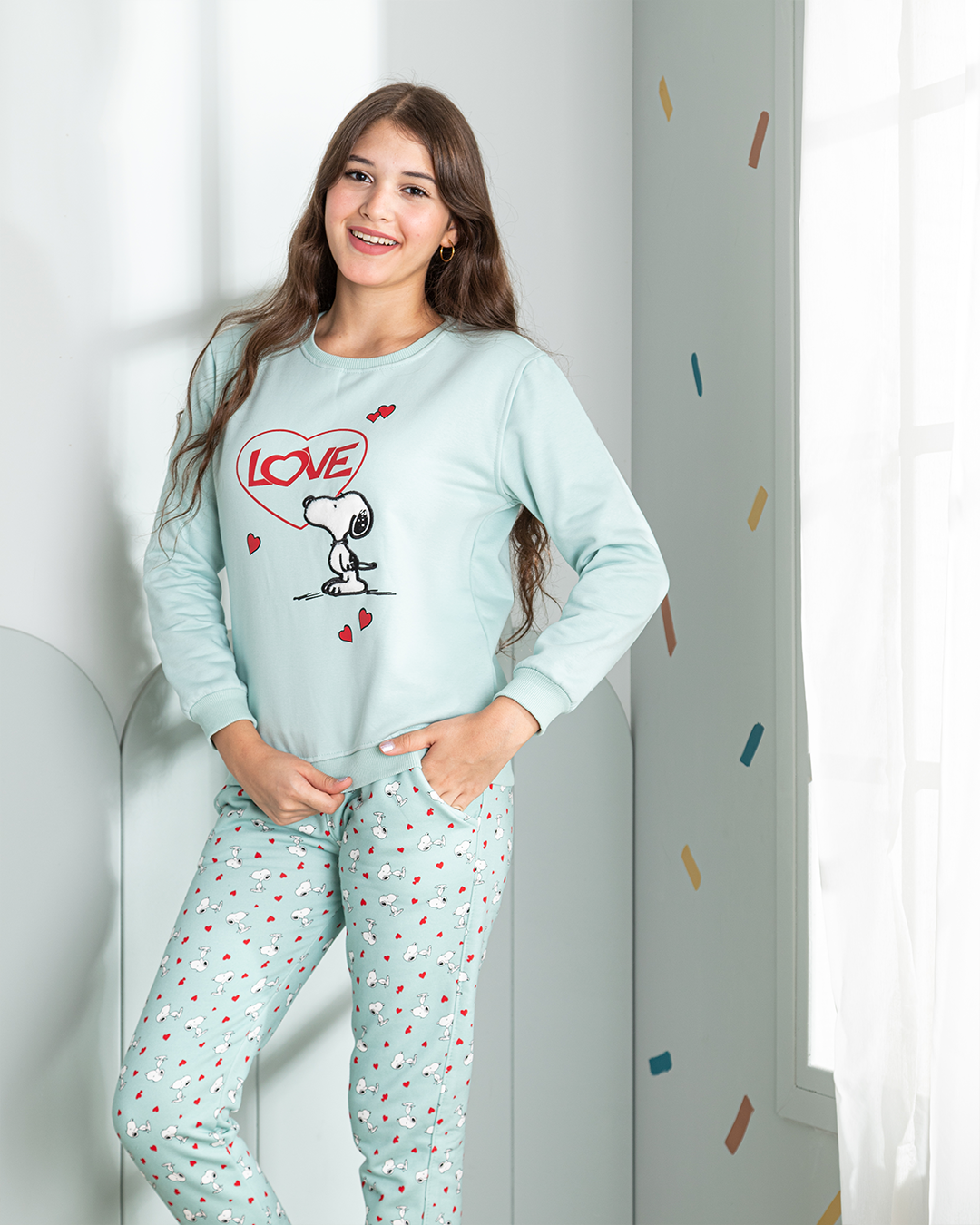 LOVE بيجامه بناتي