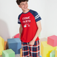 GAME OVER & RUN Boys' pajamas with check print