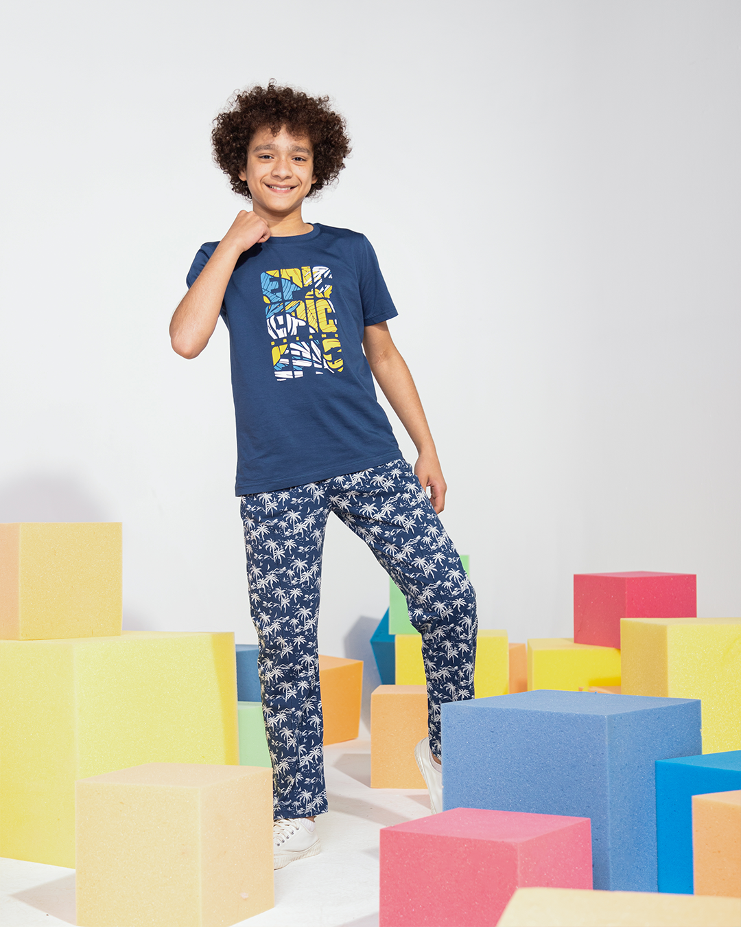 EPIC بيجاما أولادي بنطلون مطبوع نخل