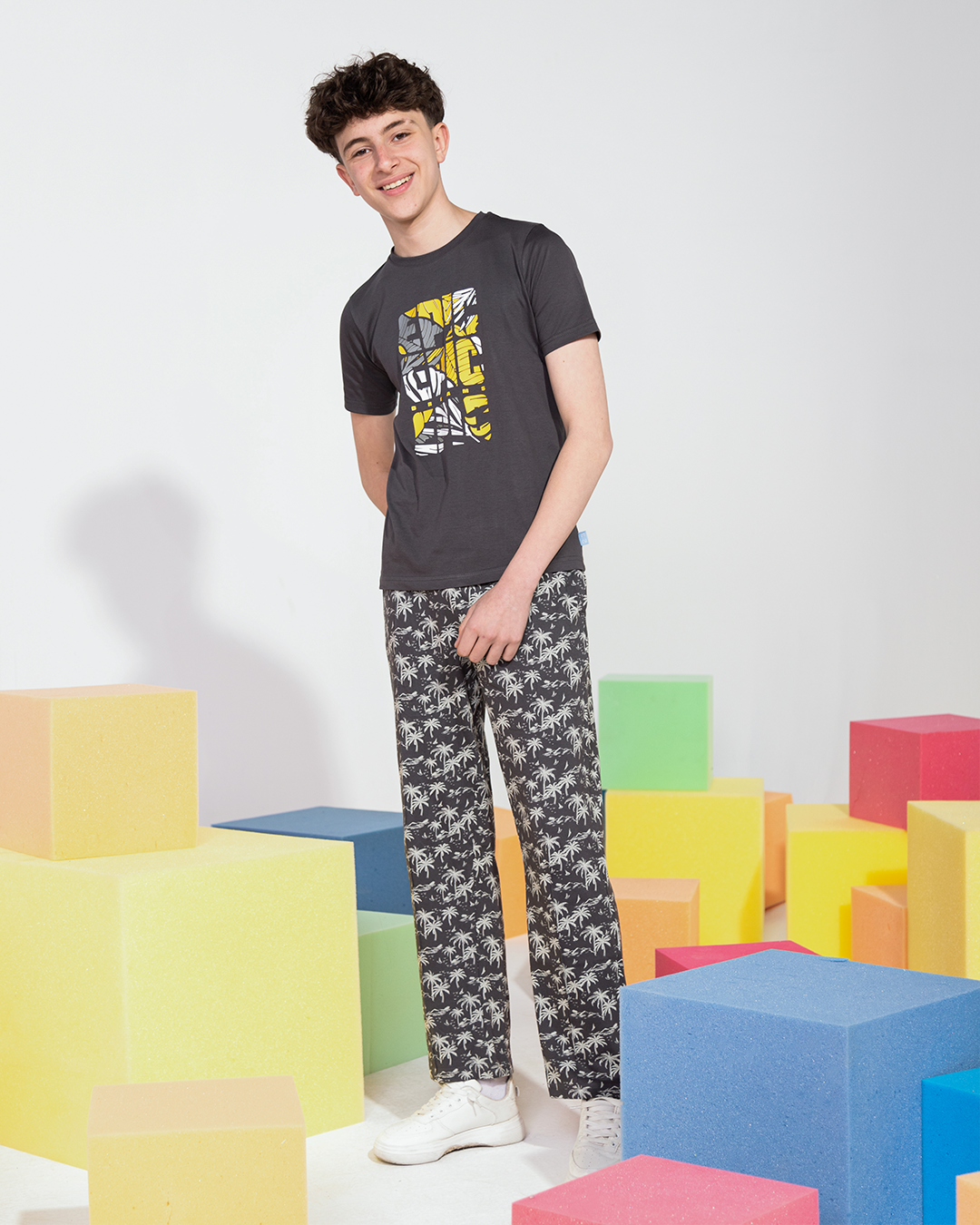 EPIC بيجاما أولادي بنطلون مطبوع نخل