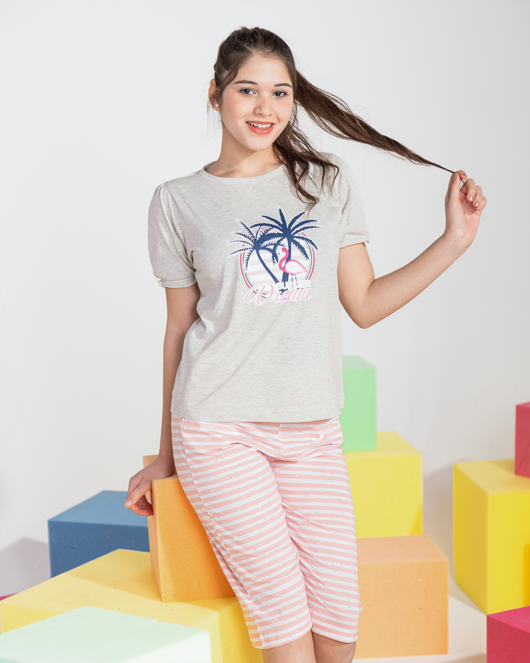 Girls' pajamas, Pintacore Brasula, printed