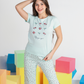 Begin again girls' junior pink pajamas