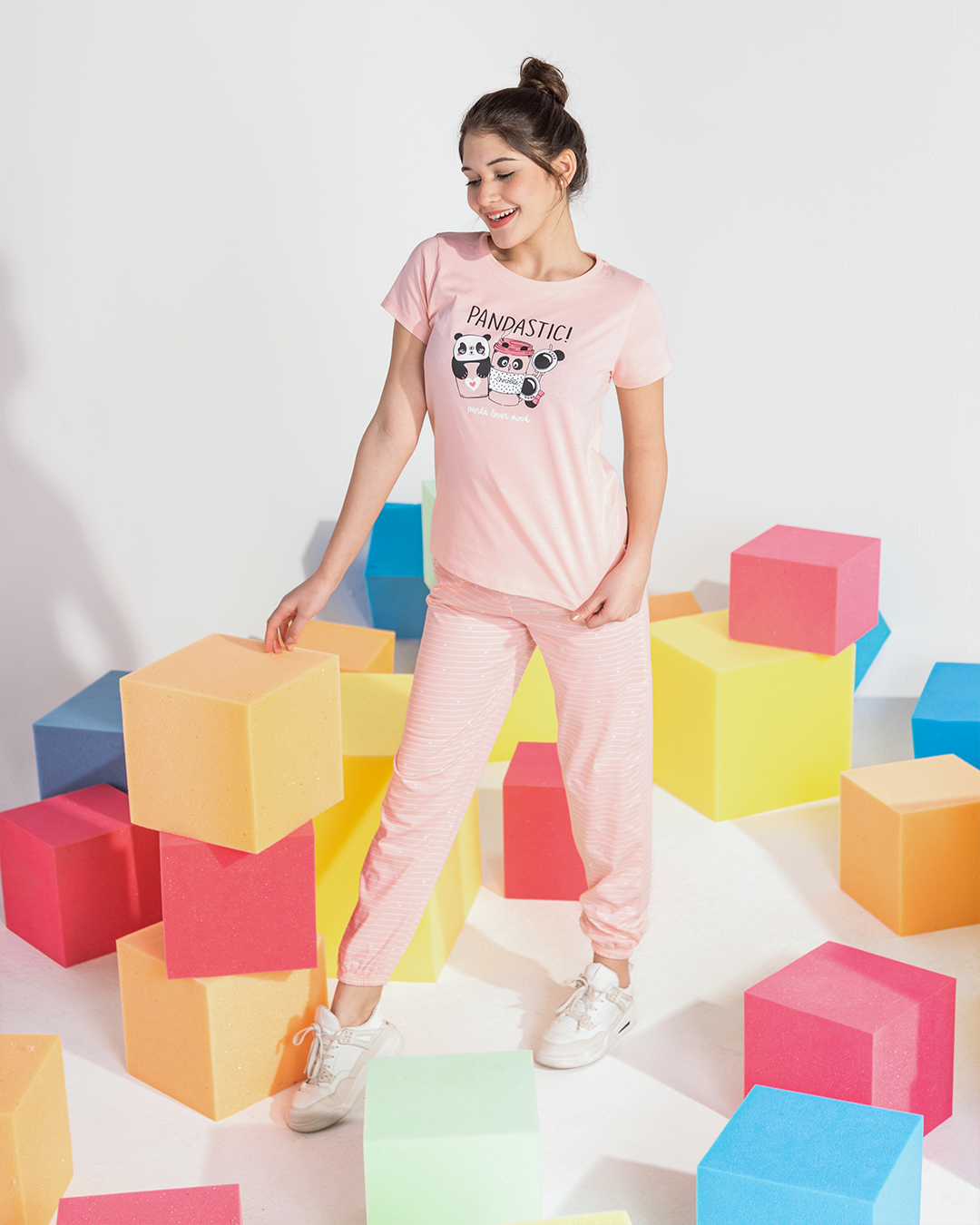 PANDASTIC! بيجاما بناتي باندا*بنطلون مطبوع