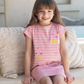 striped snoopy girls nightshirt