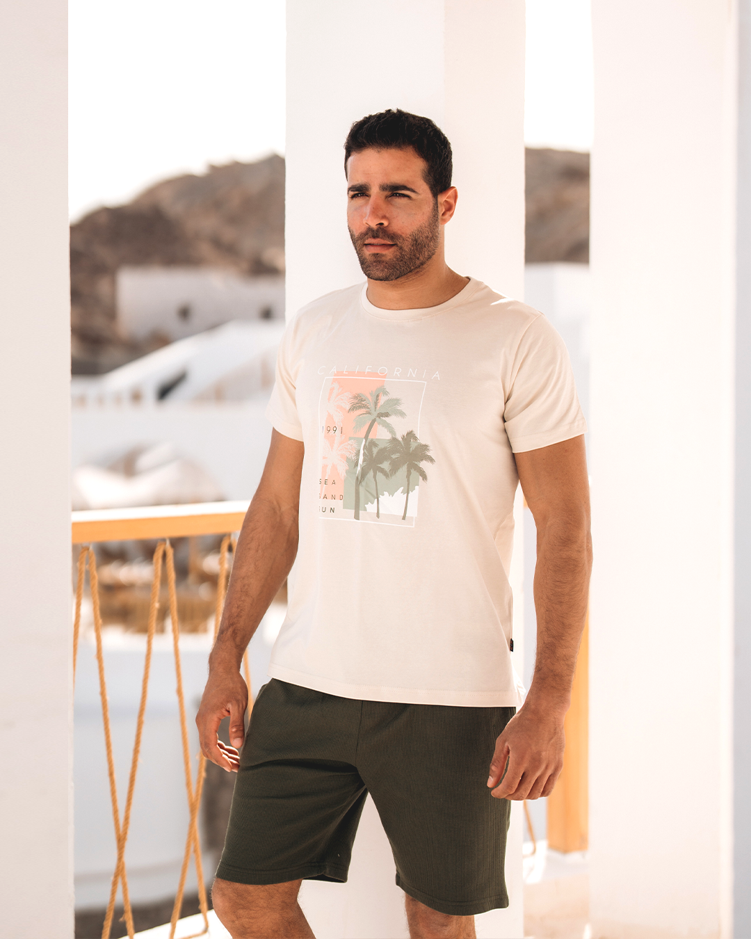 California Palms jacquard men's pajamas