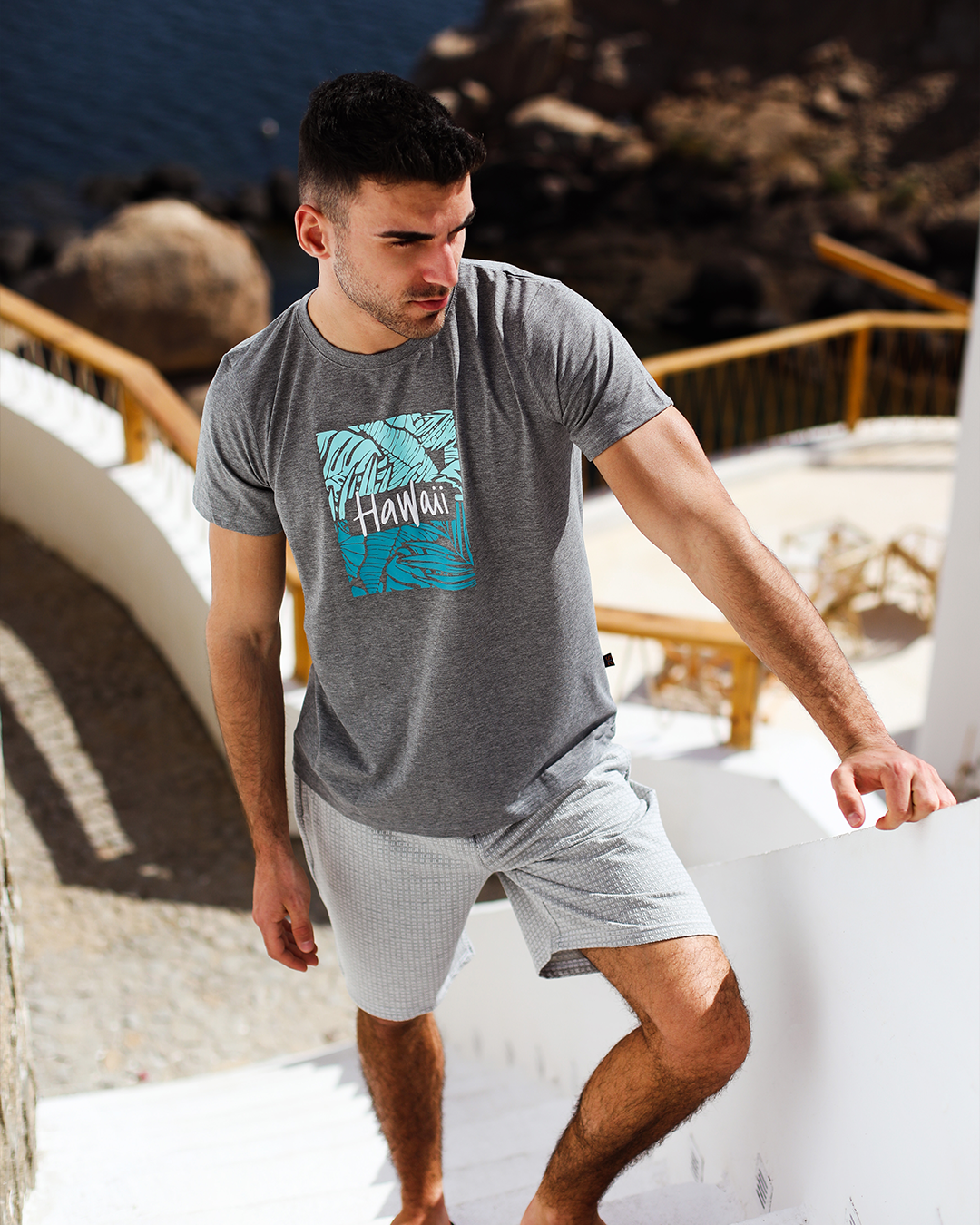 Hawaii بيجاما رجالي شورت جاكار