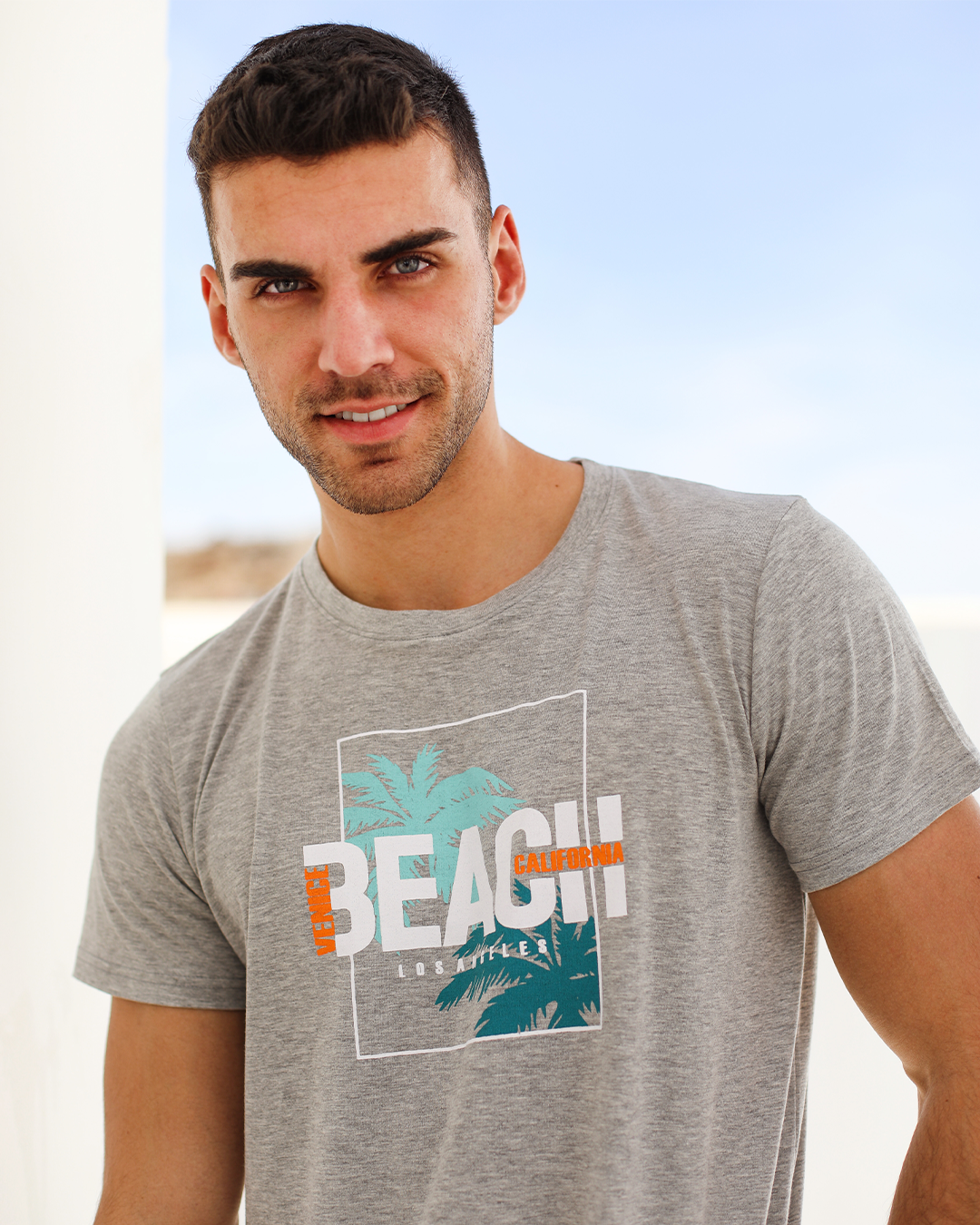 beach men's pajamas printed shorts