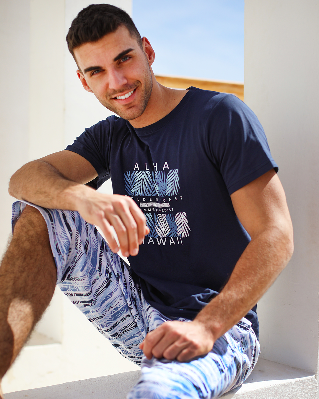 Aloha Hawaii Men's Pajama Shorts Printed