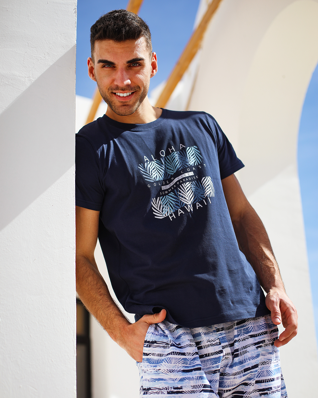 Aloha Hawaii Men's Pajama Shorts Printed