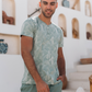 Tropical printed men's pajama shorts