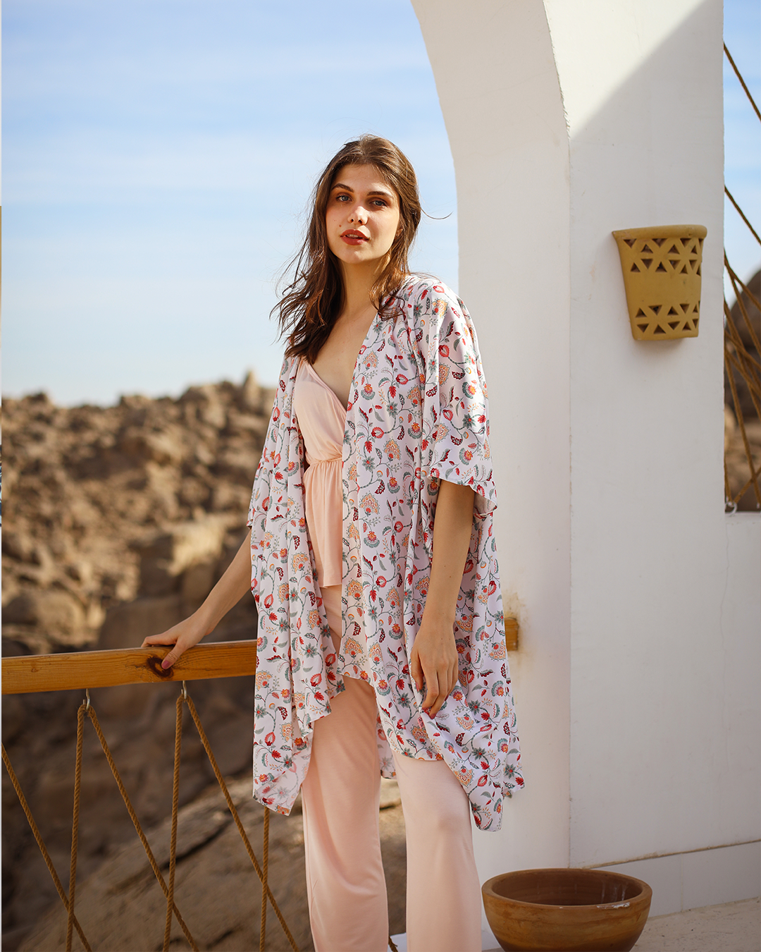 كيمونو حريمي فسكوز مطبوع