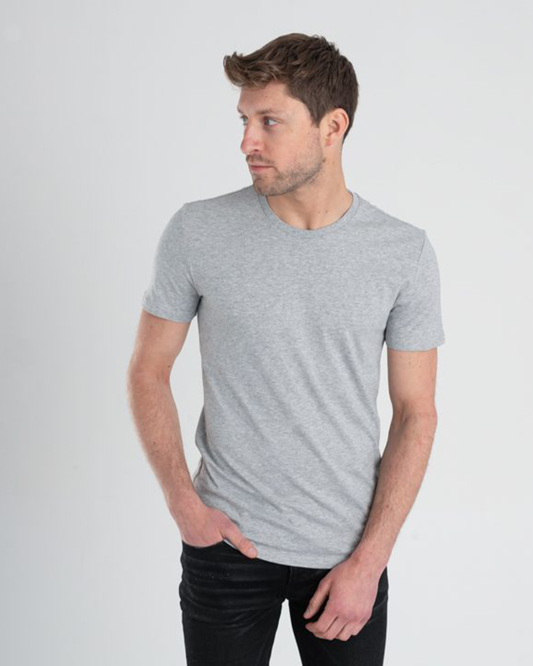 تي شيرت نص كم ساده راوند