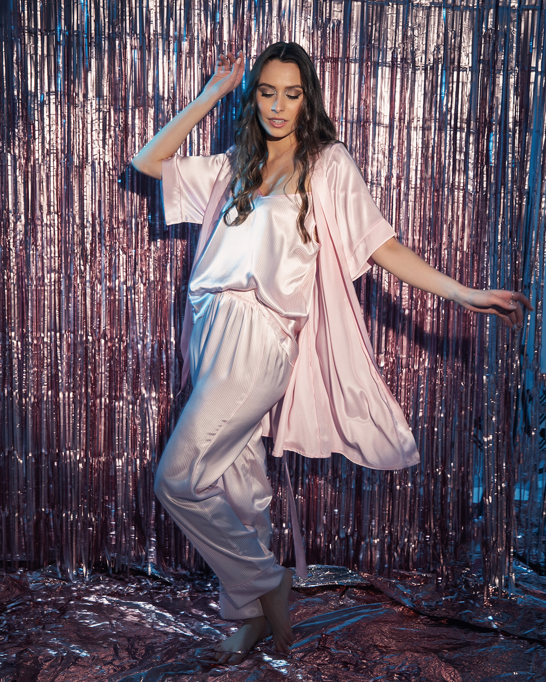 بيجاما ساتان Stripe