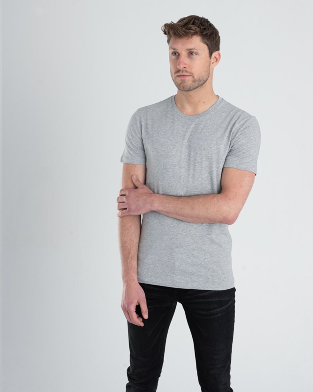 تي شيرت نص كم ساده راوند