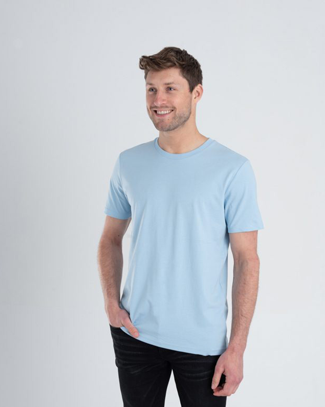 تي شيرت نص كم ساده راوند