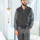 Men's pajamas with square ribbed zippers