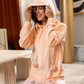 Women's pajamas with an embroidered zipper on the side
