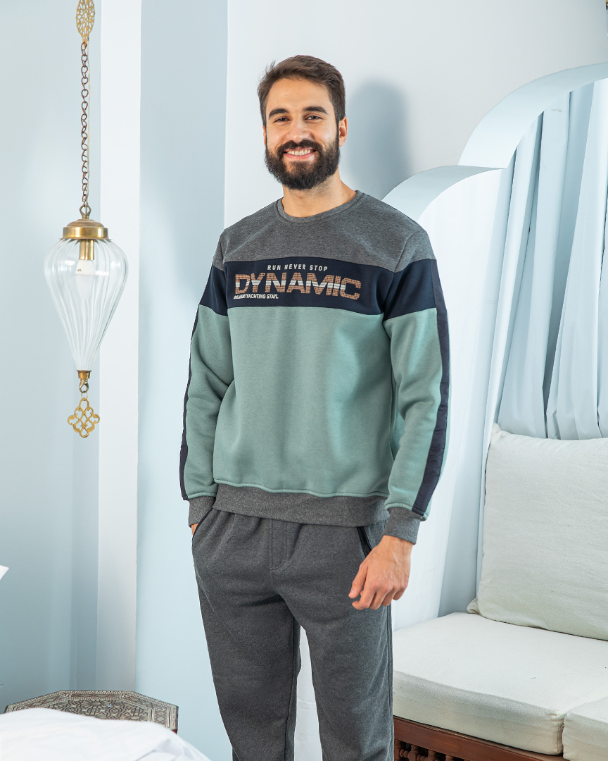 RUN NEVER STOP Men's rhubarb pajamas