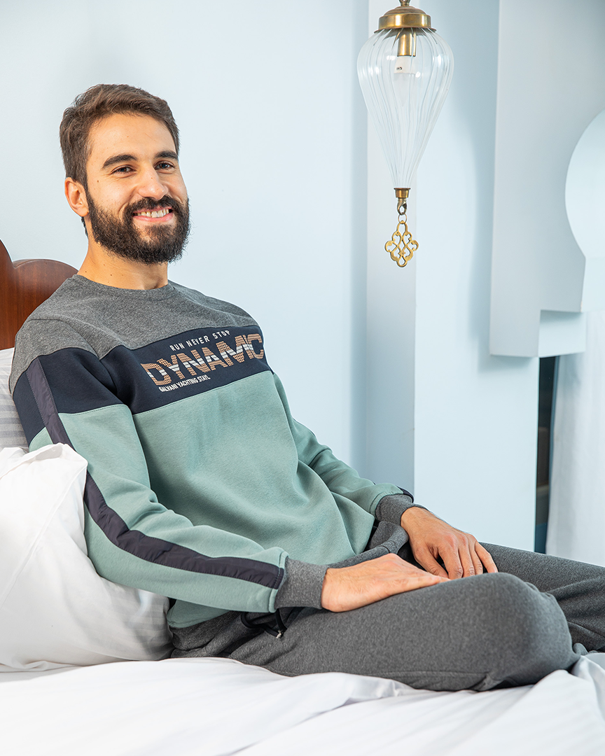 RUN NEVER STOP Men's rhubarb pajamas