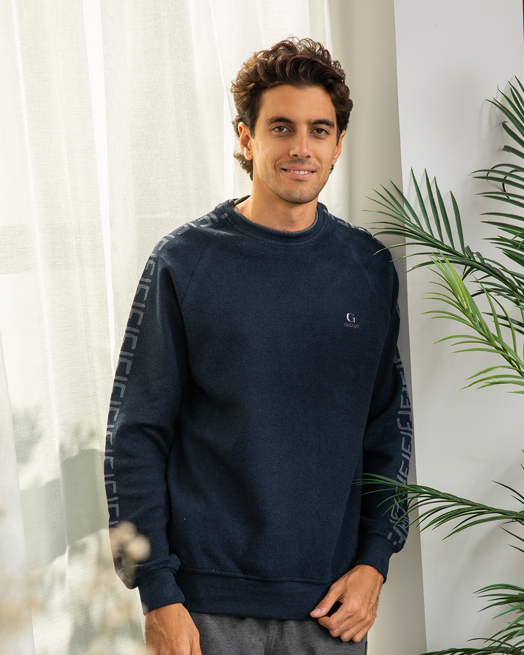 GALVANI بيجامه رجالي راوند كشمير طباعه ع الكم