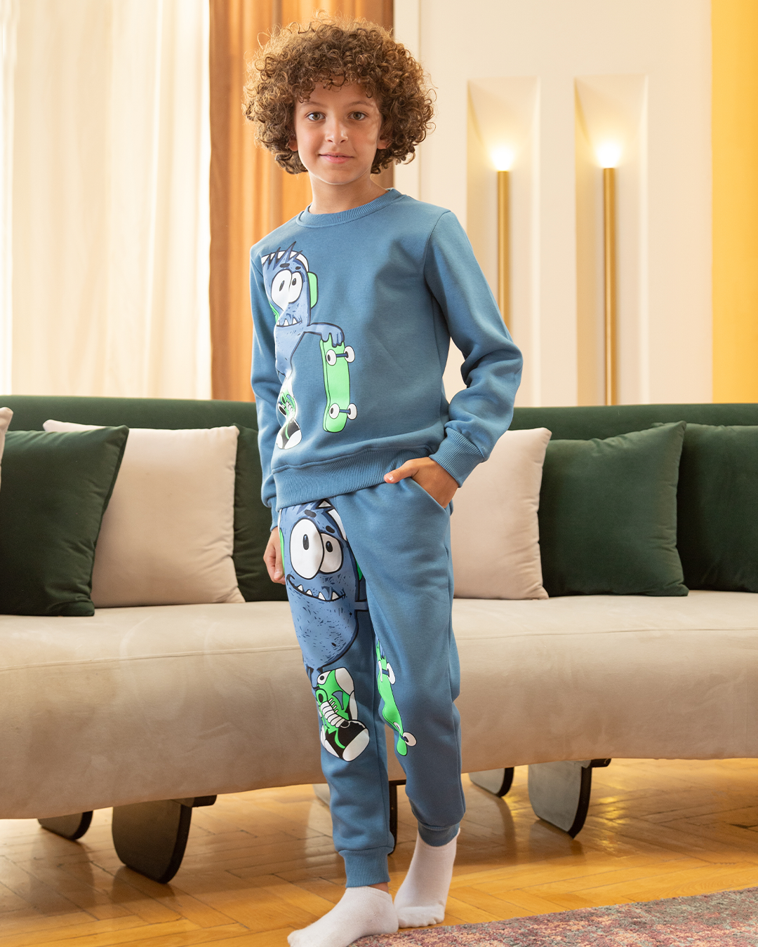 monster skate my boys pajamas