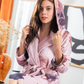 Short women's robe, capsaw rose