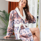 Women's robe, short, geometric shapes