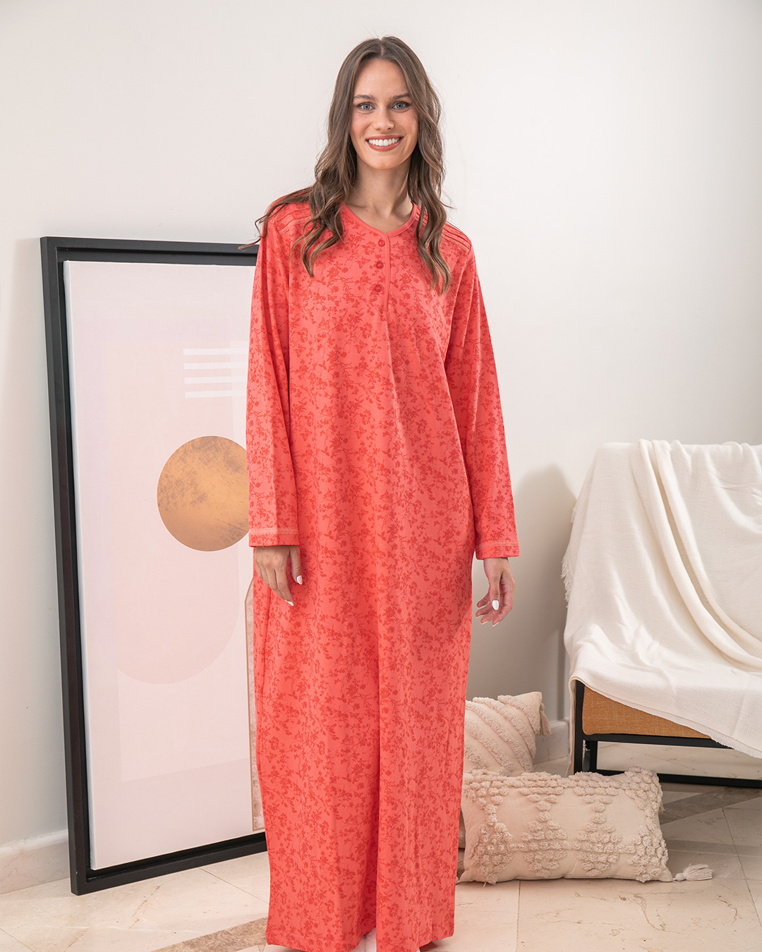 V neck women's long shirt