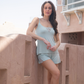 Women's pajamas, plain strapless, seven lace shorts