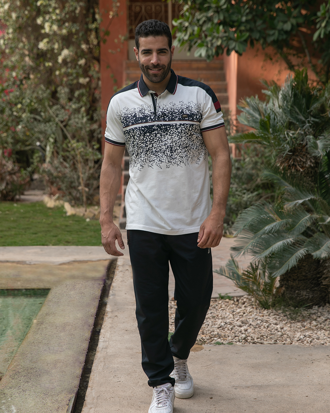 GALVANI بيجامه رجالي مموه زراير مطرز